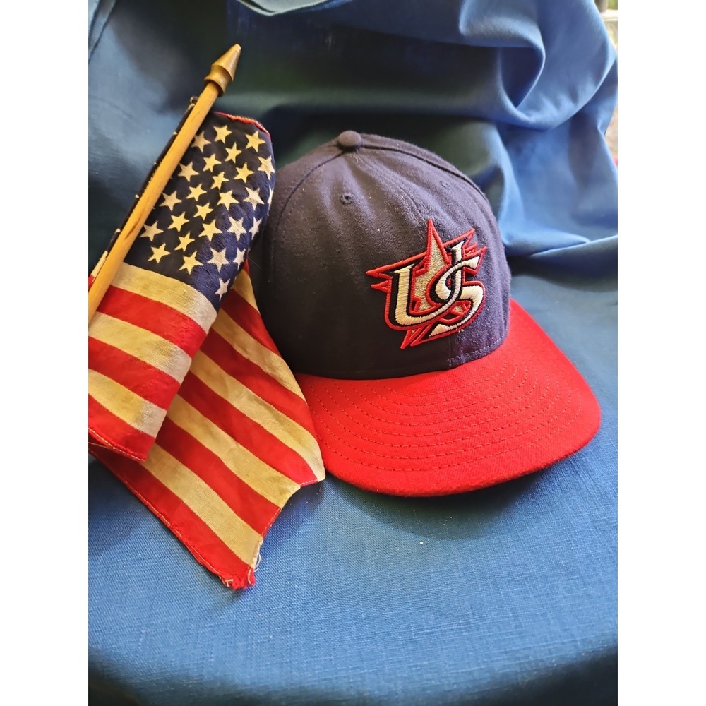 59FIFTY World Baseball Classic Hat USA Embroidered New Era Fitted Size 8 Cap